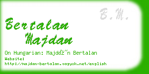 bertalan majdan business card
